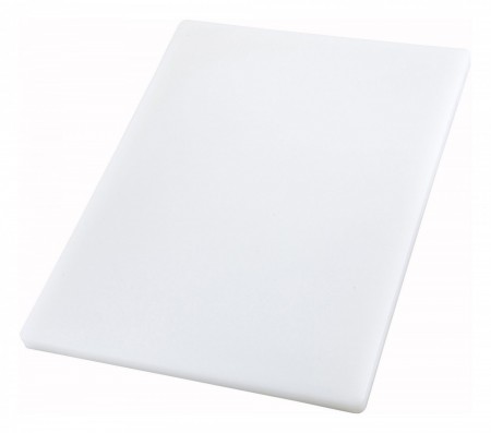 Winco CBXH-1520 Thick White Plastic Cutting Board 15" x 20" x 1"