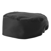Winco CHPB-3BX Chef's Black Pillbox Hat, 3.5&quot;H, X-Large