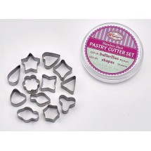 Winco CST-32 12-Piece Stainless Steel Shapes Cookie Cutter Set