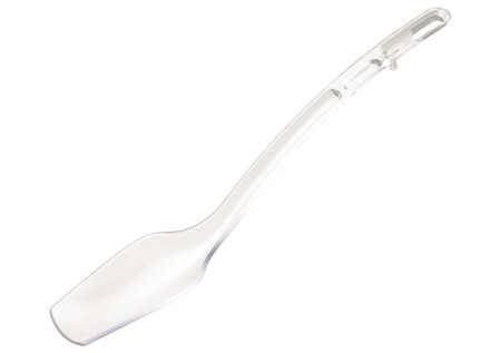 Winco CVBS-10C Clear Polycarbonate 10" Curved Buffet Spoon, 3/4 oz.