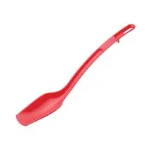 Winco CVBS-10R Red Polycarbonate 10&quot; Curved Buffet Spoon, 3/4 oz.
