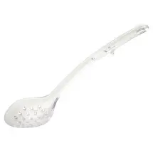 Winco CVPS-13C Clear Polycarbonate 13&quot; Curved Perforated Serving Spoon 1 1/2 oz