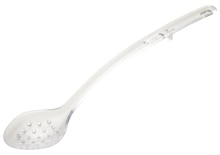 Winco CVPS-15C Curved 15" Clear Polycarbonate Perforated Serving Spoon