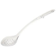 Winco CVPS-15C Curved 15&quot; Clear Polycarbonate Perforated Serving Spoon
