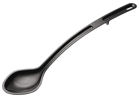 Winco CVSS-15K Black Polycarbonate 15" Curved Serving Spoon 1 1/2 oz.