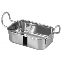 Winco DDSB-104S Mini Stainless Steel Roasting Pan, 5-3/4&quot; x 3-3/4&quot;