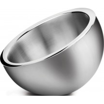 Winco DWAB-S Small Insulated Angled Stainless Steel Display Bowl 1-1/2 Qt.