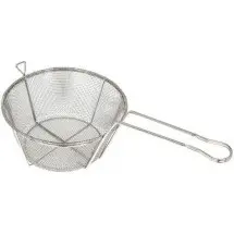 Winco FBRS-9 Round Mesh Wire Fry Basket 9-1/2&quot;