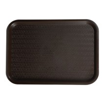 Winco FFT-1014B Brown Plastic Fast Food Tray 10&quot; x 14&quot;