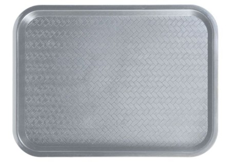 Winco FFT-1216E Gray Plastic Fast Food Tray 12" x 16"