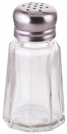 Winco G-105 Paneled Glass Shaker with Mushroom Top 1 oz. - 1 doz