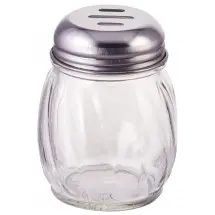Winco G-108 Glass Cheese Shaker with Slotted Top 6 oz. - 1 doz