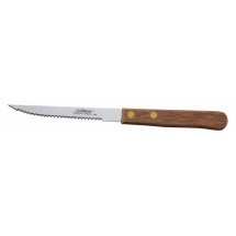 Winco K-35W Economy Wooden Handle Steak Knife 4&quot; - 1 doz