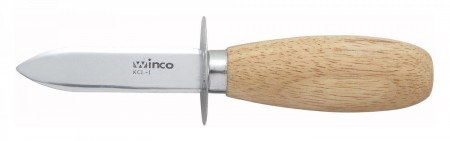 Winco KCL-1 Oyster/Clam Knife with Wooden Handle