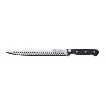 Winco KFP-101 One-Piece Full Tang Slicer with Granton Edge 10&quot;