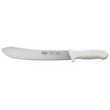 Winco KWP-102 Butcher Knife with White Handle, 10&quot;