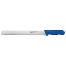 Winco KWP-121U Wavy Edge Bread Knife with Blue Handle 12&quot;