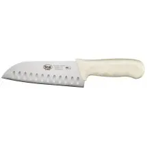Winco KWP-70 Santoku Knife with White Handle