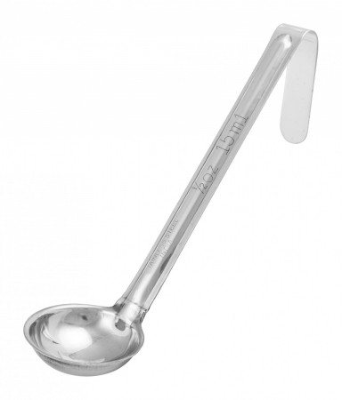 Winco LDI-05SH One-Piece Stainless Steel Ladle with Short Handle 0.5 oz.