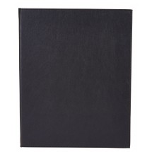Winco LMD-811BK Black Leatherette Two Panel Menu Cover 8-1/2&quot; x 11&quot;