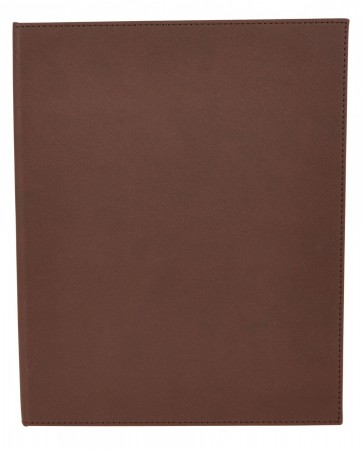 Winco LMD-811BN Brown Leatherette Two Panel Menu Cover 8-1/2" x 11"