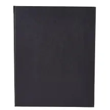 Winco LMF-811BK Black Leatherette Four Panel Menu Cover 8-1/2&quot; x 11&quot;