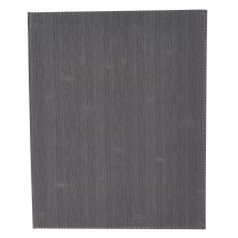 Winco LMF-811GY Gray Leatherette Four Panel Menu Cover 8-1/2&quot; x 11&quot;