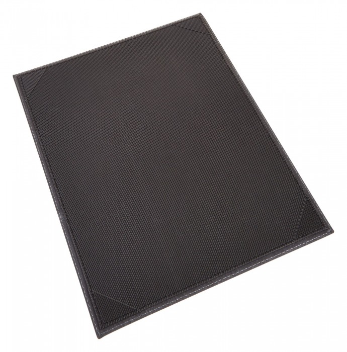 Winco LMS-811GY Gray Leatherette Single Panel Menu Cover 8-1/2" x 11"