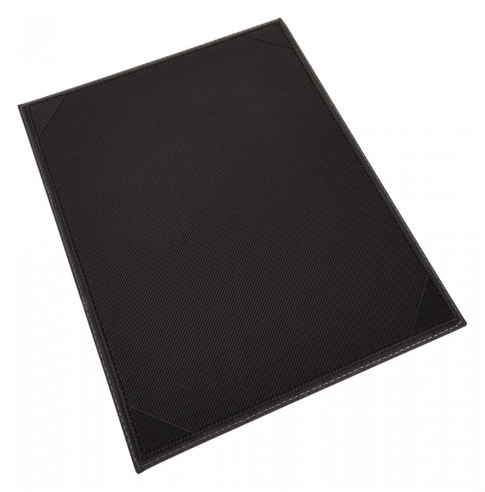 Winco LMS-814BK Black Leatherette Single Panel Menu Cover 8-1/2" x 14"