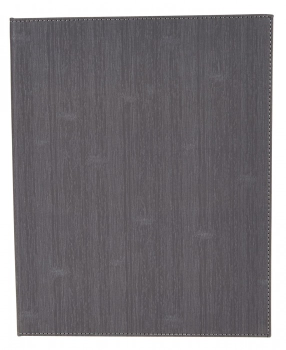 Winco LMS-814GY Gray Leatherette Single Panel Menu Cover 8-1/2" x 14"