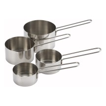 Winco MCP-4P Stainless Steel 4-Piece Measuring Cup Set