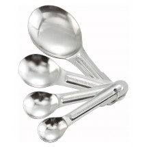 Winco MSP-4P Stainless Steel 4-Piece Measuring Spoon Set