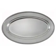 Winco OPL-12 Oval Stainless Steel Platter 11-3/4&quot; x 7-7/8&quot;