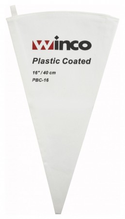 Winco PBC-16 Cotton Pastry Bag With Plastic Coating 16"