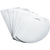 Winco PDS-7 White Plastic Dough Scraper 7-1/2&quot; x 4-3/4&quot;