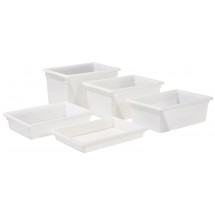 Winco PFFW-9 White Stackable Food Storage Box 18&quot; x 26&quot; x 9&quot;