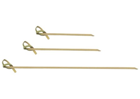 Winco PK-KT4 Bamboo Picks 4" with Knotted Top, 100/Pack
