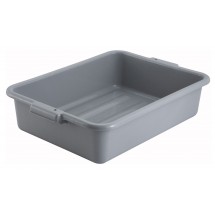 Winco PL-5G Gray Plastic Dish Box 20-1/4&quot; x 15-1/2&quot; x 5&quot;