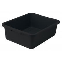 Winco PLW-7K Black Polypropylene Dish Box 21&quot; x 17&quot; x 7&quot;