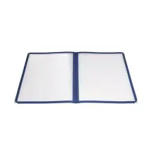 Winco PMCD-9B Double Panel Menu Cover with Blue Border 9-3/8&quot; x 12-1/8&quot;