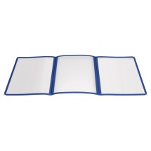 Winco PMCT-9B Blue Tri-Fold Menu Cover