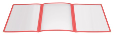 Winco PMCT-9R Red Tri-Fold Menu Cover