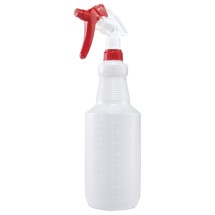 Winco PSR-9R Red Plastic Spray Bottle, 28 oz.