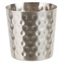 Winco SFC-35H Stainless Steel Fry Cup with Hammered Finish 3.25&quot; Dia.