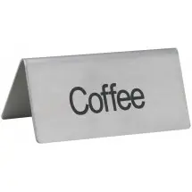 Winco SGN-103 Stainless Steel &quot;Coffee&quot; Tent Sign