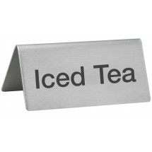 Winco SGN-105 Stainless Steel &quot;Iced Tea&quot; Tent Sign