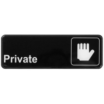 Winco SGN-304 &quot;Private&quot; Information Sign 3&quot; x 9&quot;