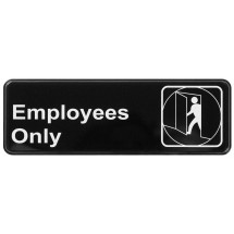 Winco SGN-305 &quot;Employees Only&quot; Information Sign 3&quot; x 9&quot;