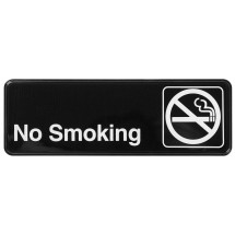 Winco SGN-310 &quot;No Smoking&quot; Information Sign 3&quot;x9&quot;