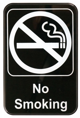 Winco SGN-601 "No Smoking" Information Sign 6" x 9"